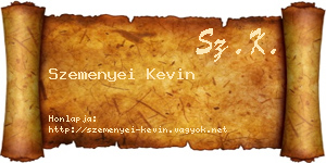 Szemenyei Kevin névjegykártya