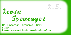 kevin szemenyei business card